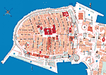 korcula accommodation map